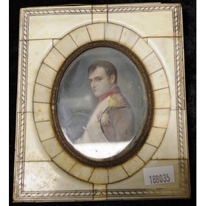 Portrait miniature of Napoleon Bonaparte in decorative frame, 8.…