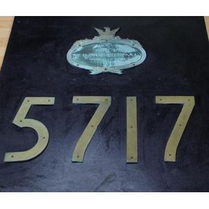 Original NSW steam locomotive plaque, made from cast brass 'No…