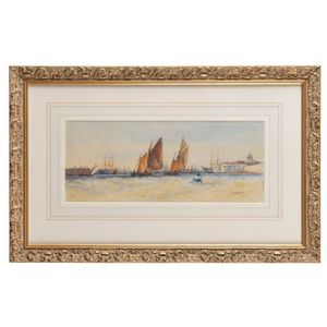 Frederick James Aldridge (1850 - 1933), Off Portsmouth harbour,…