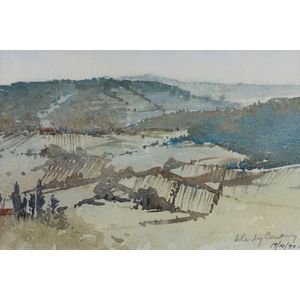 Wendy Courtney, landscape, watercolour, signed and date 1992…