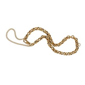 9ct yellow gold belcher link bracelet. Width .8g, approx.