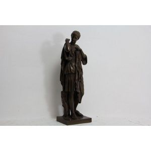 A French bronze maiden figured statue 'Dianna de Gabies',…