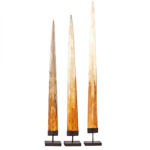 A set of three Swordfish bills, mounted vertically on black…
