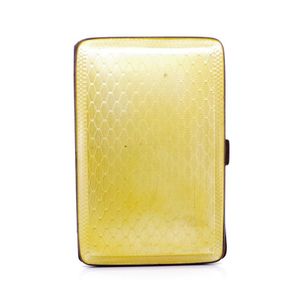 Art Deco enamel and sterling silver cigarette case marked…
