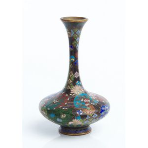 A small Japanese cloisonne vase Meiji period the compressed…