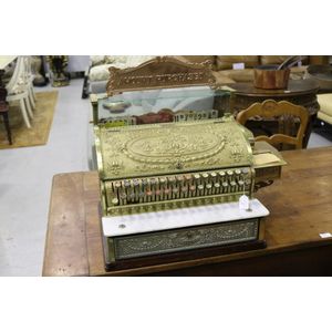 Antique National cash register, 54 cm high, 62 cm wide, 41 cm…