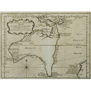 Map, Australia, by Jacques Nicholas Bellin, 'Ins Kleine&hellip;