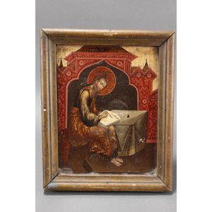 Early 18th century Russian icon, of framed rectangular form,…