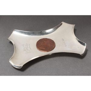 Late Victorian sterling silver ashtray, hallmarked Birmingham,&hellip;