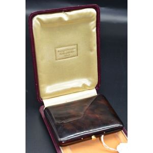 Dunhill tortoise shell design cigarette case with gold claps…