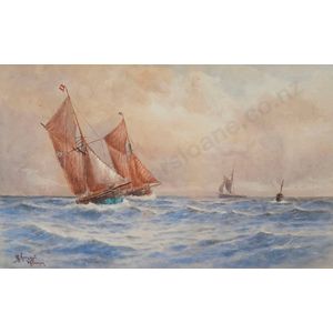 W. H. - 19th century study of Ramsgate fishing boats,…