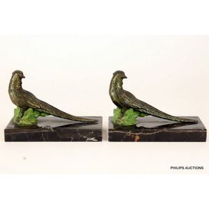 A pair of Art Deco spelter Amherst pheasant bookends, circa…