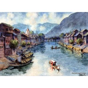 Dina Nath Walli (1908-2006, Indian). Watercolour on paper,…