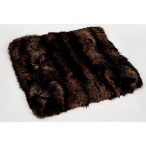 Brown Sculpted Beaver Fur Jacket Fox Fur Collar and Cuffs