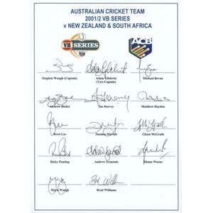 2001-02 Australian team for Odi series V New Zealand & South&hellip;