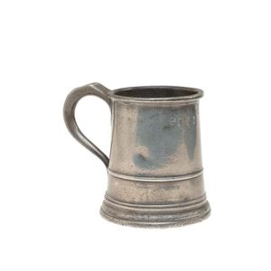 Vintage 1 Deciliter Pewter Tankard Mug Measuring Cup Pub Standard
