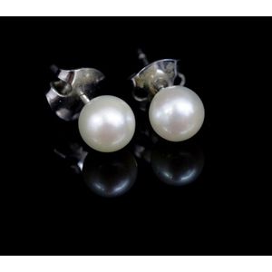 Mikimoto Pearl Silver Stud Earrings - Vintage - Earrings - Jewellery