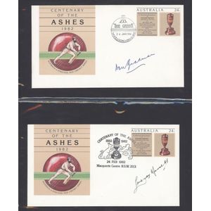 A collection of nineteen 'Centenary of the Ashes' pre-stamped&hellip;