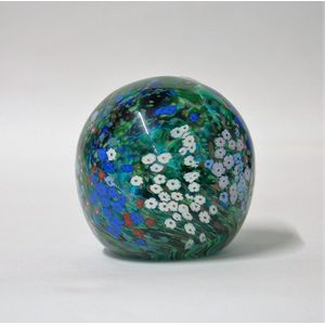 Peter Raos Garden Series art glass paperweight, domed form,…