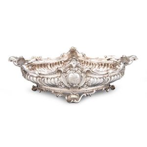 A massive French silver oval centrepiece by Odiot, Paris, circa…