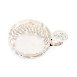 French Silver Tastevin with Fluted Design and Engraved Handle - Bowls ...