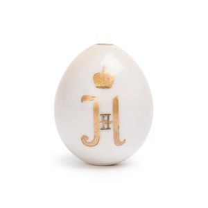 An Imperial Presentation Porcelain Easter Egg with Cipher of…