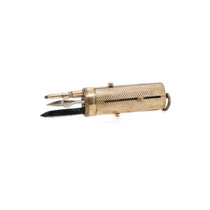 Antique gilt metal propelling multi tool fob / chatelaine&hellip;