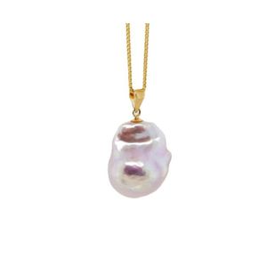 Baroque pearl & 18ct yellow gold pendant marked au 750. Approx&hellip;