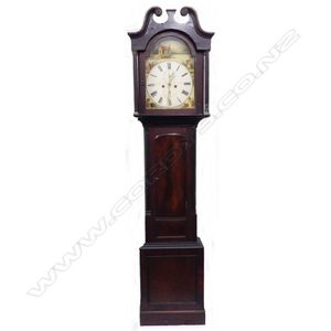 A late George III Scottish mahogany long case clock, the&hellip;