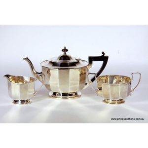 Hardy Bros Art Deco Tea Set - Tea & Coffee Services - Silver Plate