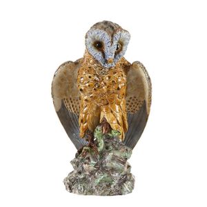 Hugo Lonitz (attributed) Prussian majolica owl statue, circa&hellip;