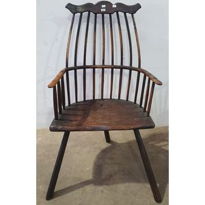 An 18th century Goldsmith type Windsor fan back armchair, with&hellip;