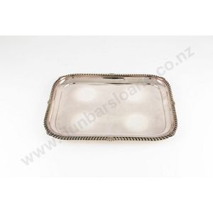 Mappin & Webb silverplate drinks tray, oblong shape with…