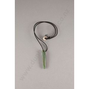 Pounamu kuru (pendant), pale inanga variety stone. Later…