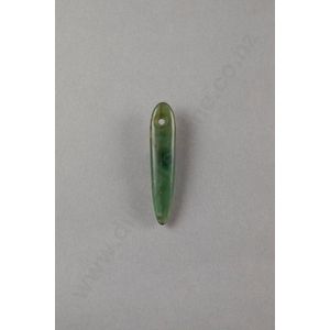 Pounamu kuru (pendant), Tangiwai (bowenite), countersunk…