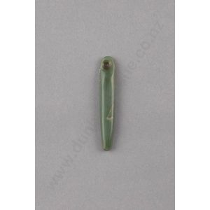 Pounamu kuru (ear pendant), polished inanga variety stone. 7.5…