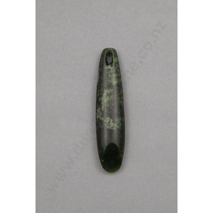 A pounamu chisel pendant by Alan brown, carved in Kawakawa…