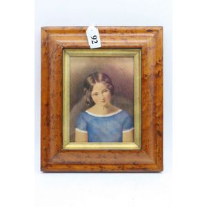 Victorian watercolour of a young girl, beautiful painted with…