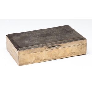 A John rose Birmingham hallmarked sterling silver cigarette box,…