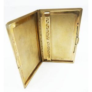 30s cigarette case metal - Gem