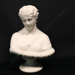 A Victorian parian ware bust of Clytie, the ancient…
