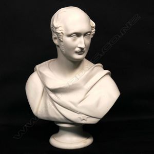 A Victorian parian ware bust of Prince Albert by W. H. Kerr &…