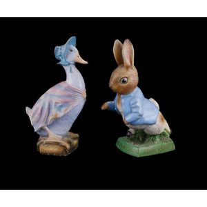 Beatrix Potter shop display promotional figures. Two characters…