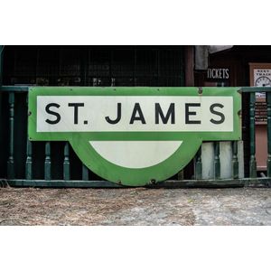 City circle St. James station sign. Original platform three…