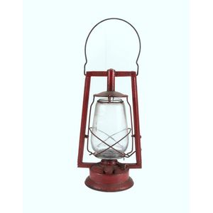 Station Emergency lantern. Red painted Dietz with brass plate…