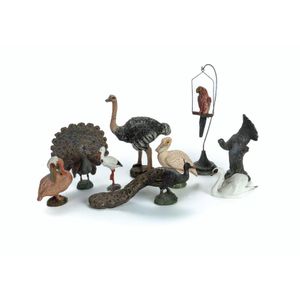Lineol, Elastolin and similar birds. Includes 9 various birds -…