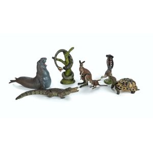Lineol, Elastolin and similar Zoo animals. Includes 7 various…