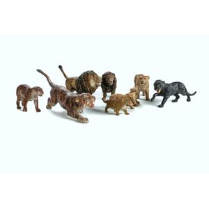 Lineol, Elastolin and similar big Cats. Includes 9 various -…