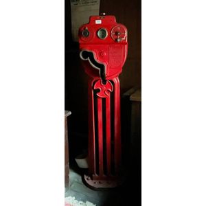 Webb-Thompson staff apparatus. Tall cast iron floor model with…