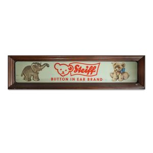 Steiff shop advertising display. 'Steiff button in ear Brand.'…